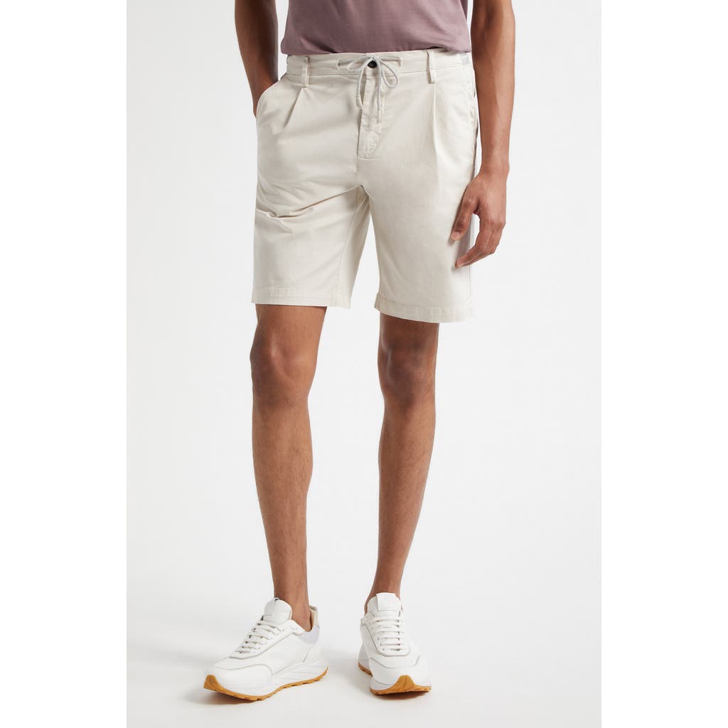 Eleventy Stretch Cotton Bermuda Shorts In Sand