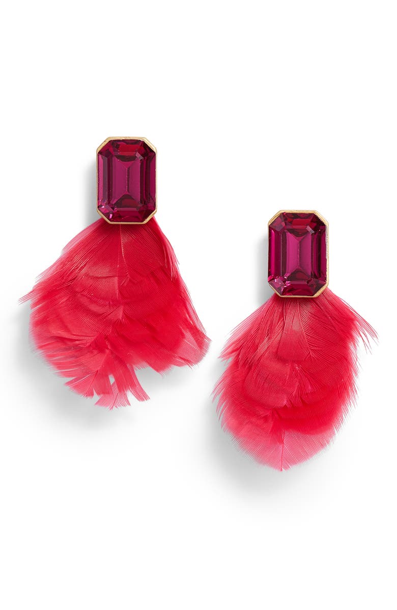 Kate Spade New York feather drop earrings, Main, color,