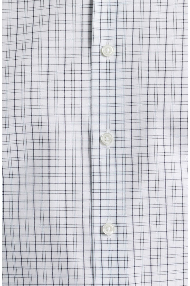 Trim Fit Check Non Iron Cotton Dress Shirt, Alternate, color, BLUE DANILO STRIPE