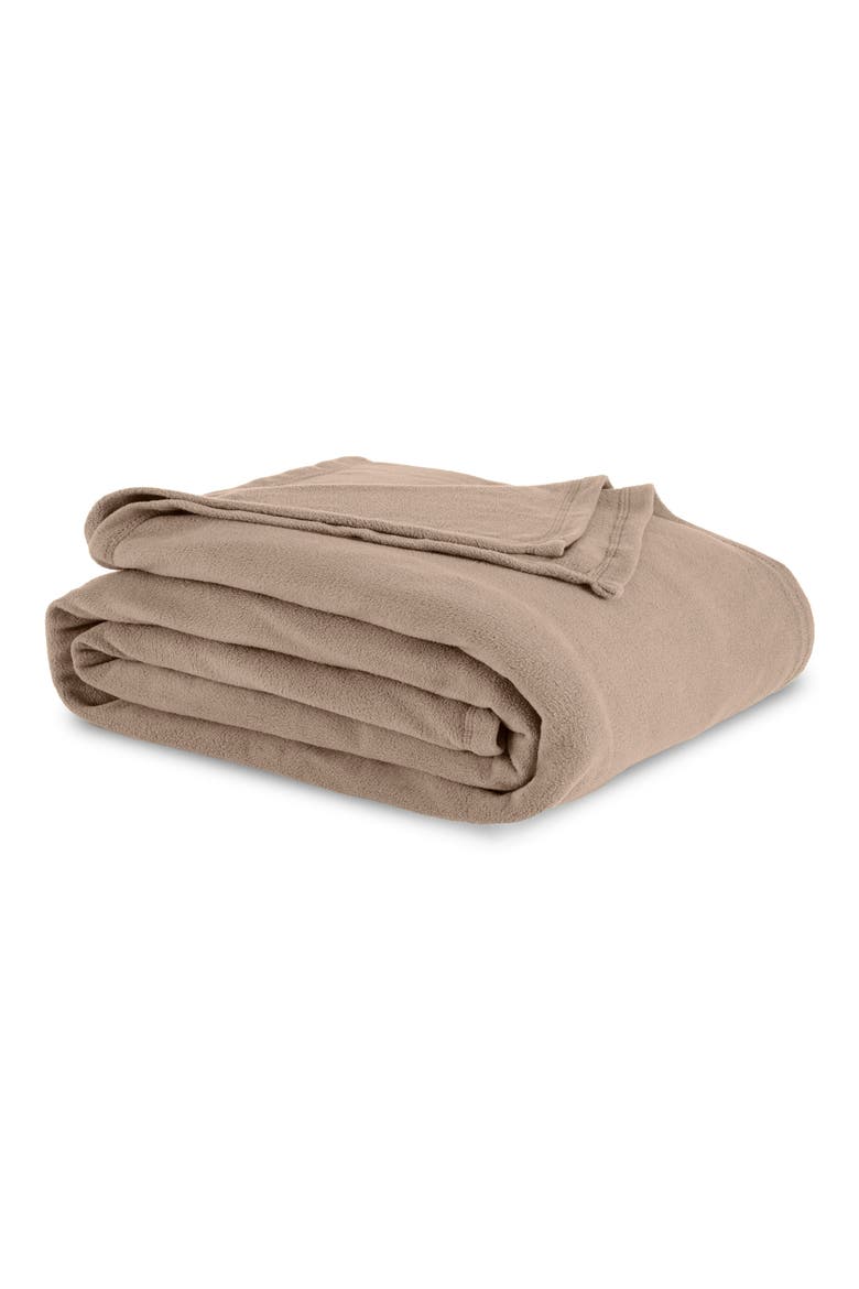Microfleece Throw Blanket, Main, color, NUTMEG