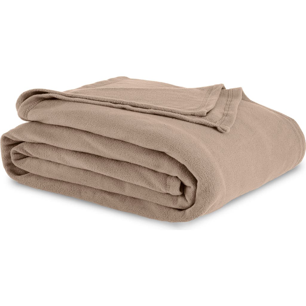 Vellux Microfleece Throw Blanket In Brown