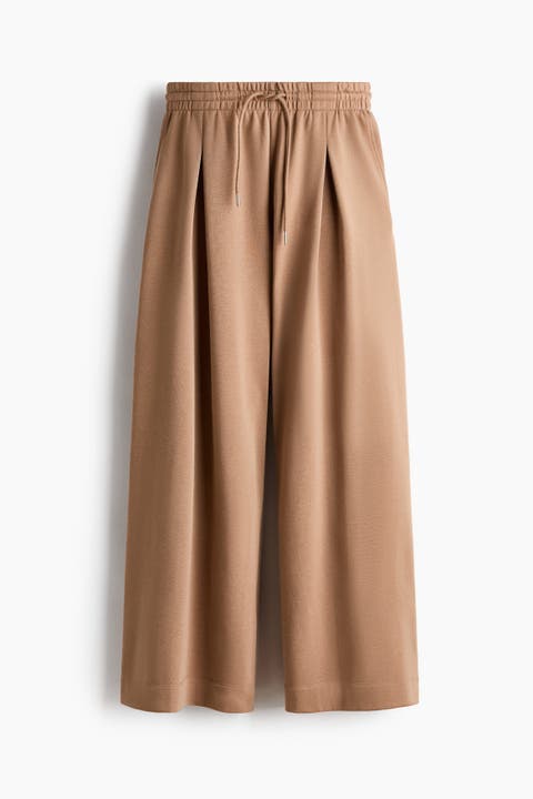 Pleat-detail Drawstring Trousers
