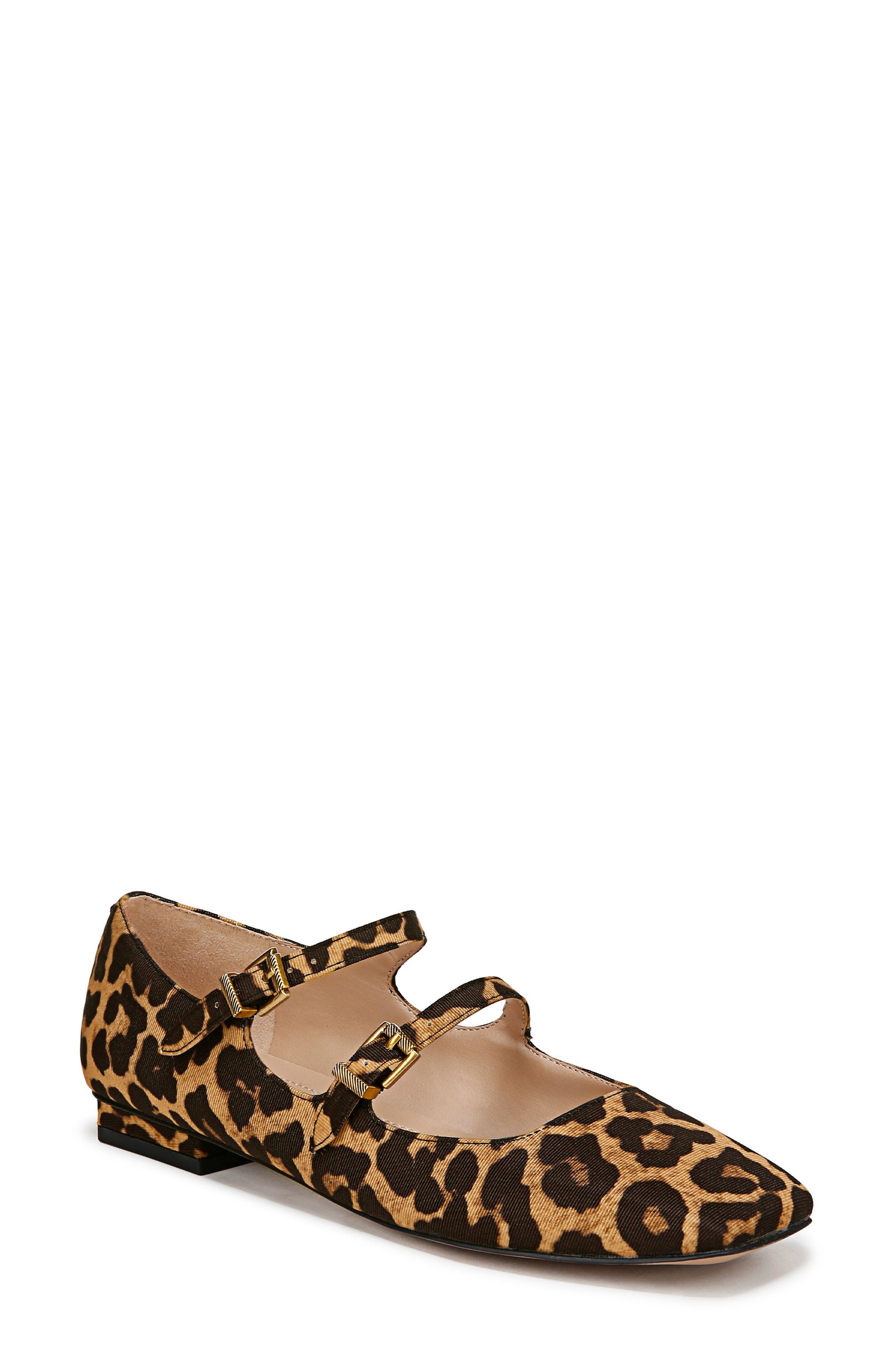 Franco Sarto Tesoro Leopard Mary Jane Flat, Main, color, 