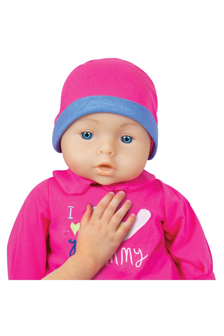 18 Inch Talking Baby Doll Set, Pink & Blue I Love You Mummy Shirt, Alternate, color, Multicolored