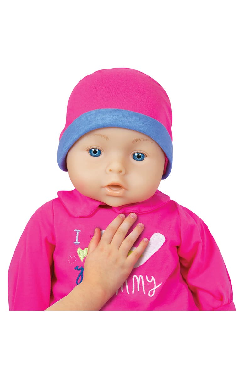 Lissi 18 Inch Talking Baby Doll Set, Pink & Blue I Love You Mummy Shirt, Alternate, color, Multicolored