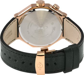 Marchese WorldTimer Leather Strap Watch, 44mm