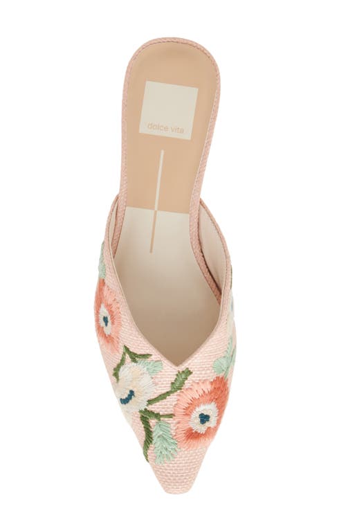 Dolce Vita Elm Mule In Pink Floral Raffia