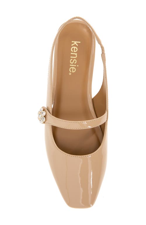 Kensie Felicity Slingback Mary Jane Flat In Neutral