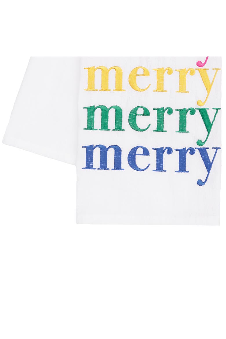 Boho Merry Towel, Alternate, color, White