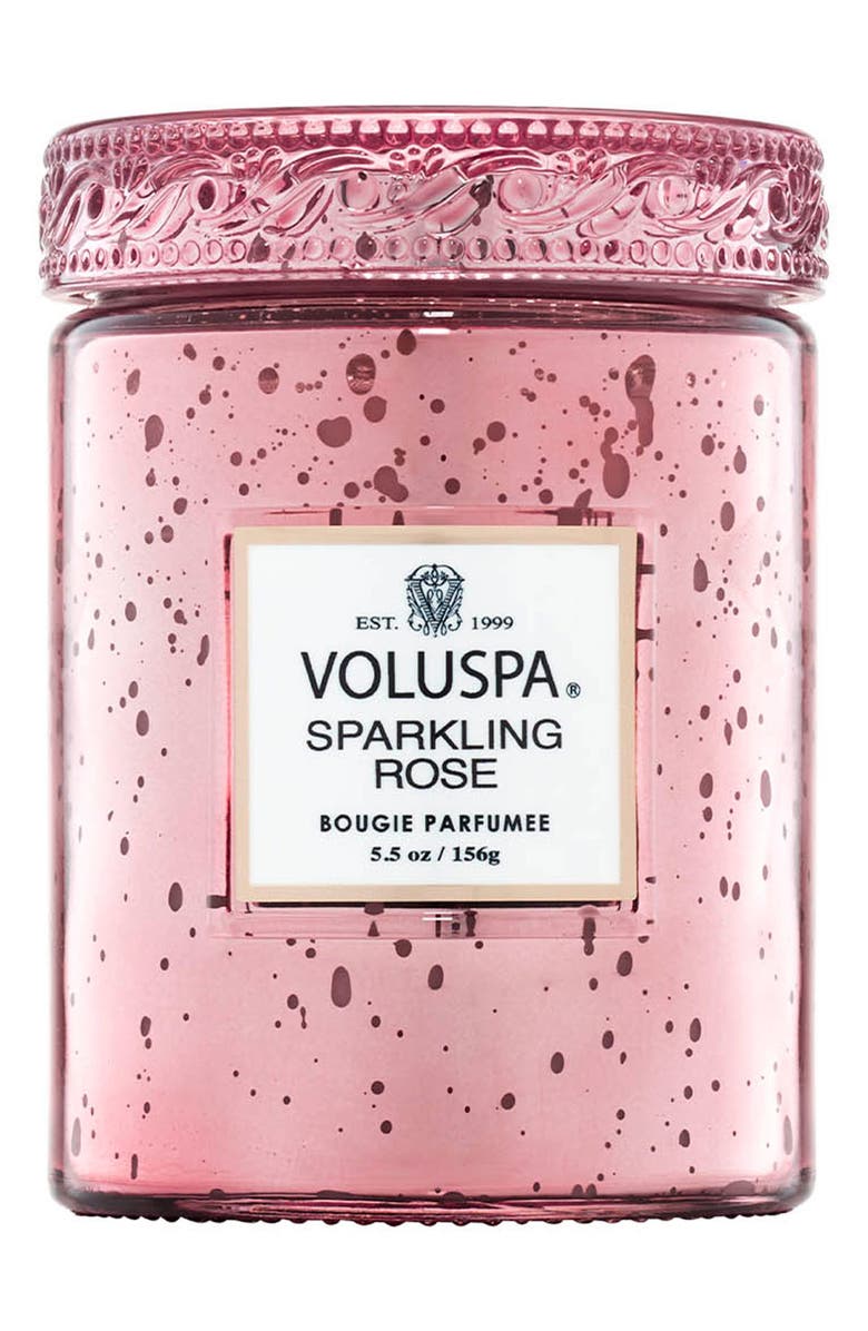 Voluspa Sparkling Rose Small Jar Candle, Main, color, 