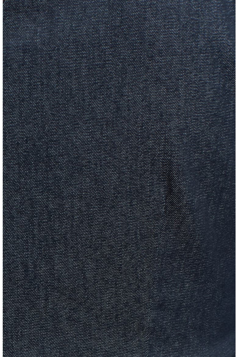 'kimberly' embellished denim fit & flare dress, Alternate, color, DARK BLUE
