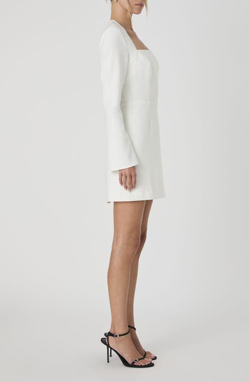 French Connection Whisper Long Sleeve Dress In White