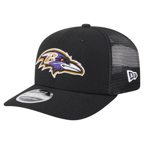 Men's New Era Black Baltimore Ravens Main Trucker 9SEVENTY Stretch-Snap Hat