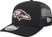 New Era Men's New Era Black Baltimore Ravens Main Trucker 9SEVENTY Stretch-Snap Hat
