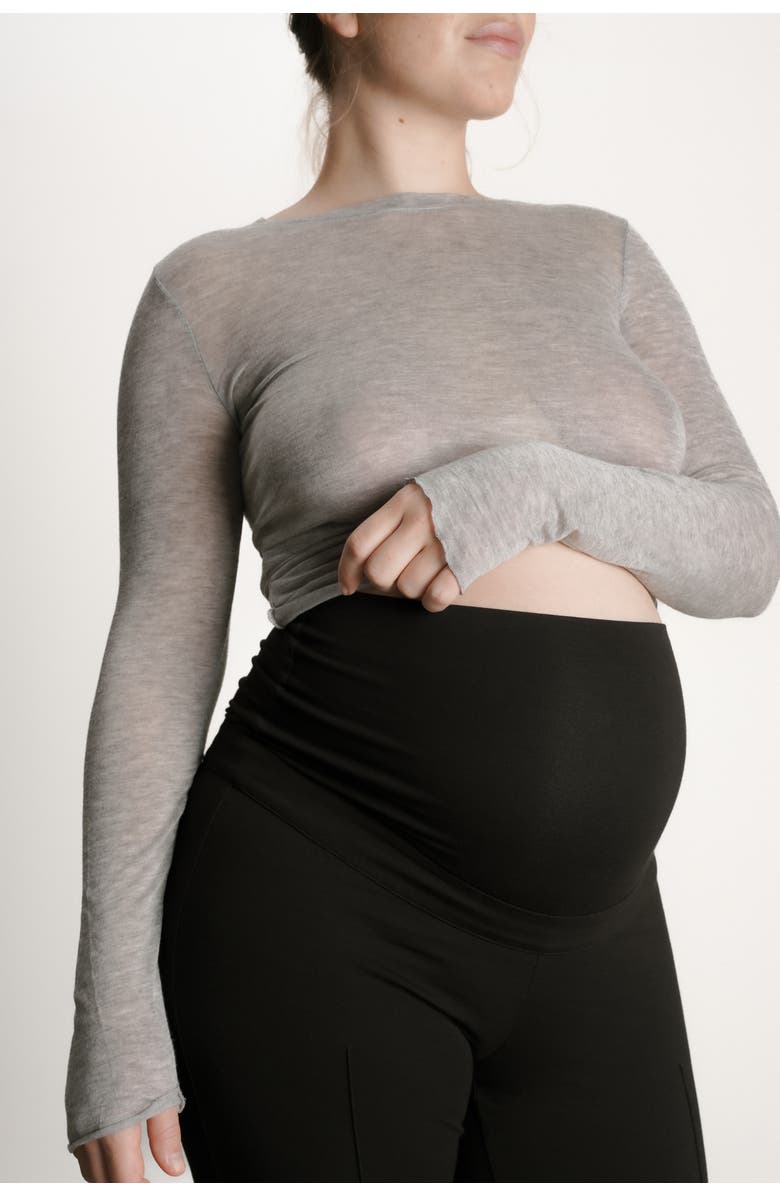 Nom Maternity London Maternity Tailored Over-the-Belly Pants, Alternate, color, Black