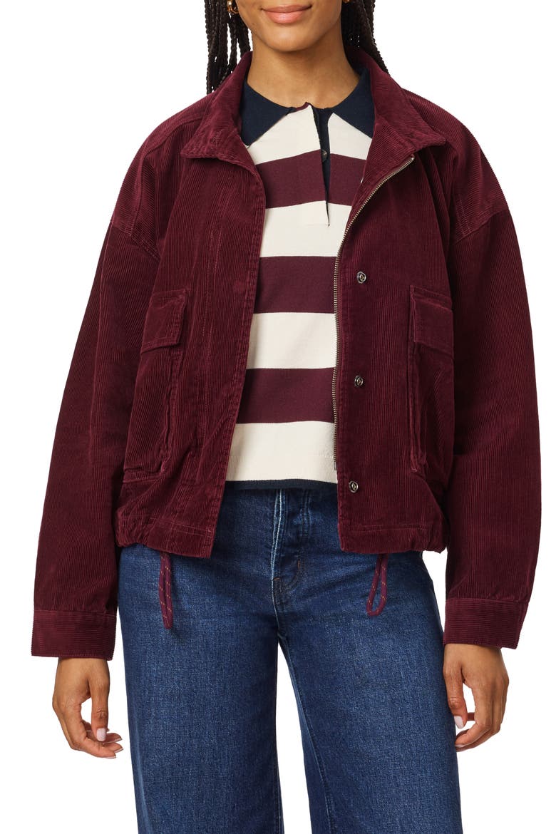 Corduroy Cropped Utility Jacket, Main, color, FIG