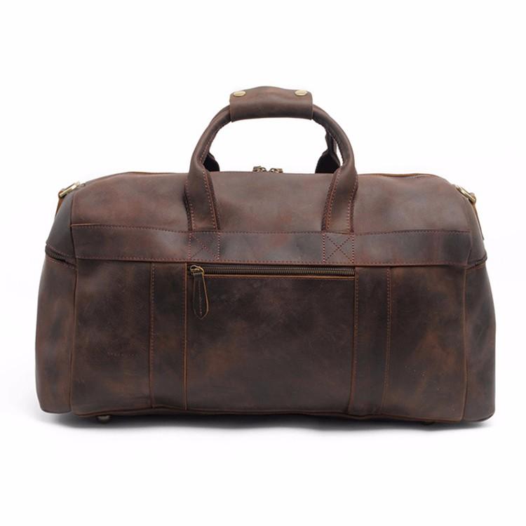 STEEL HORSE LEATHER The Asta Weekender | Handcrafted Leather Duffle Bag, Alternate, color, Dark Brown