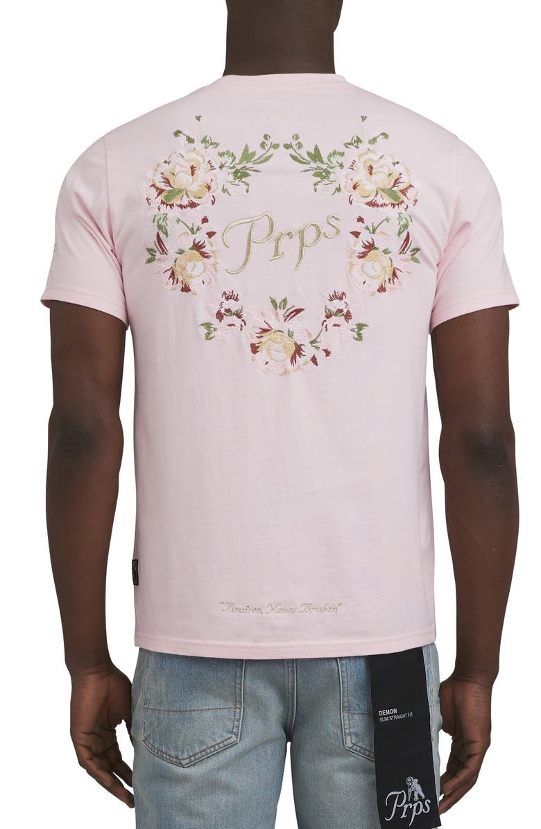 PRPS Gardenia Embroidered Cotton Graphic T-Shirt, Alternate, color,