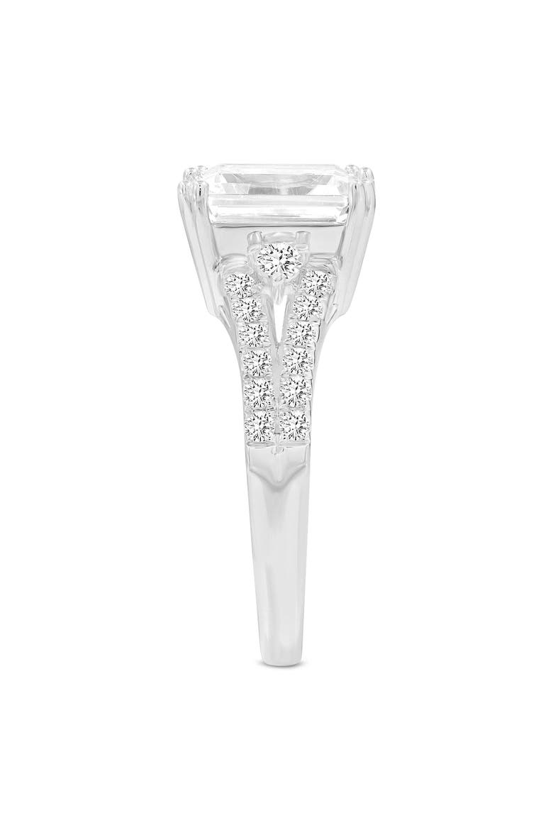 Gohar 14K White Gold Emerald Cut Lab Grown Diamond Engagement Ring - 2 Ct, Alternate, color, 14K White Gold