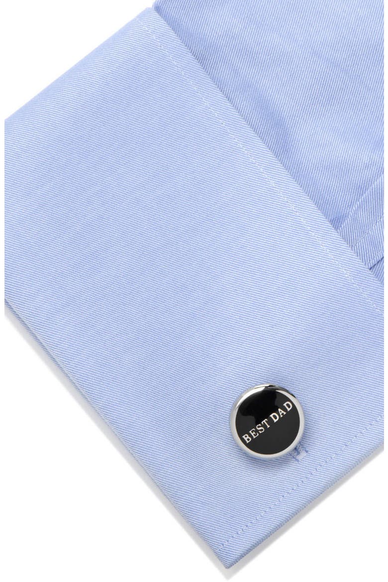 Father's Day Cuff Links & Tie Bar Gift Set, Alternate, color, SILVER