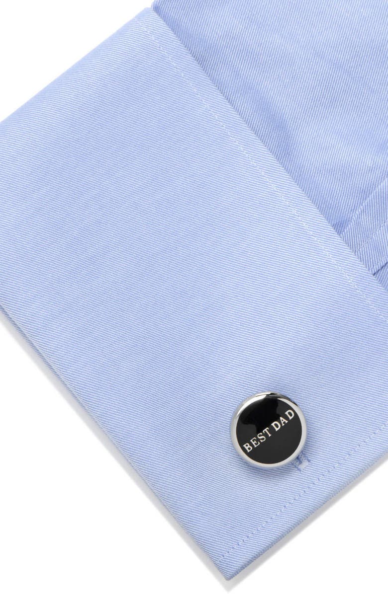 Cufflinks, Inc. Father's Day Cuff Links & Tie Bar Gift Set, Alternate, color, Silver