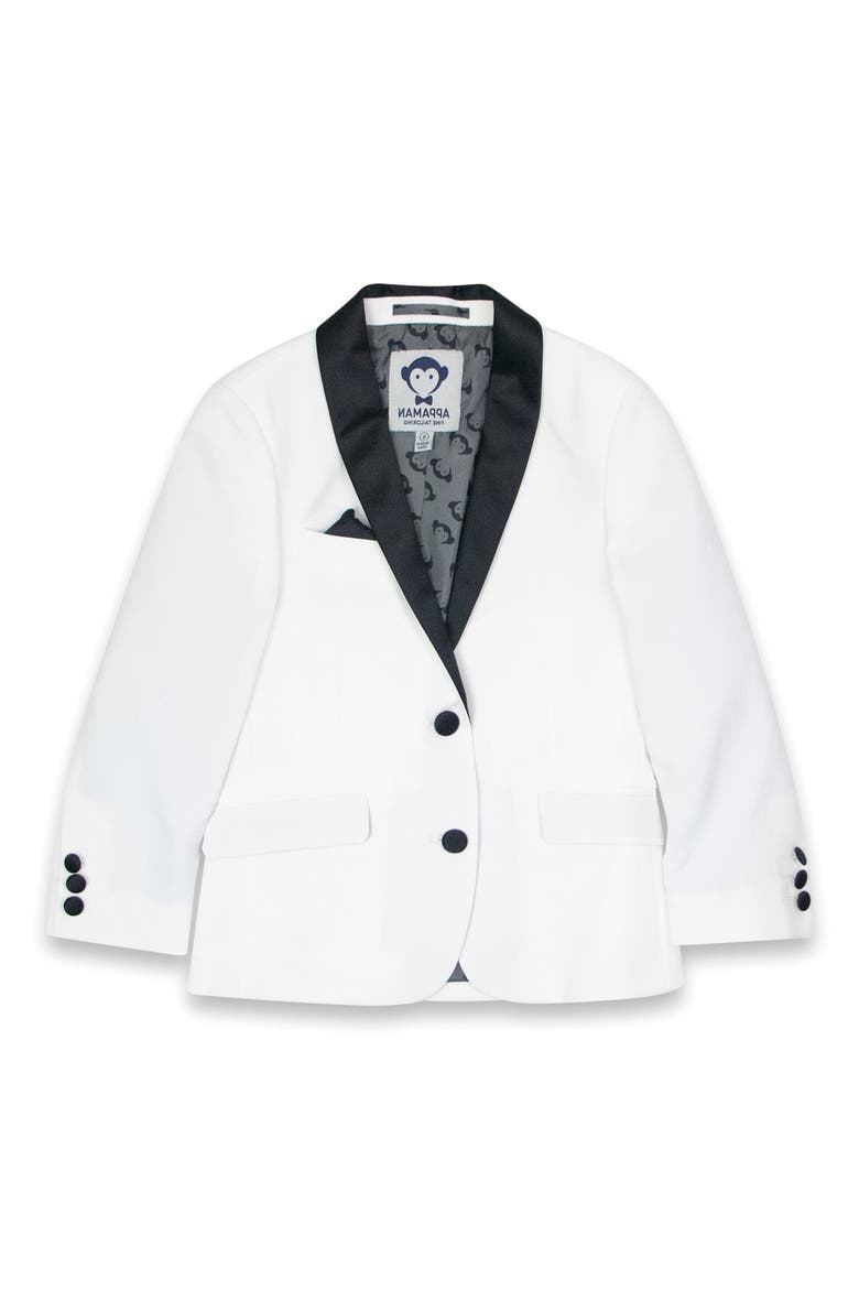 Kids' Tuxedo Suit Jacket, Main, color, WHITE