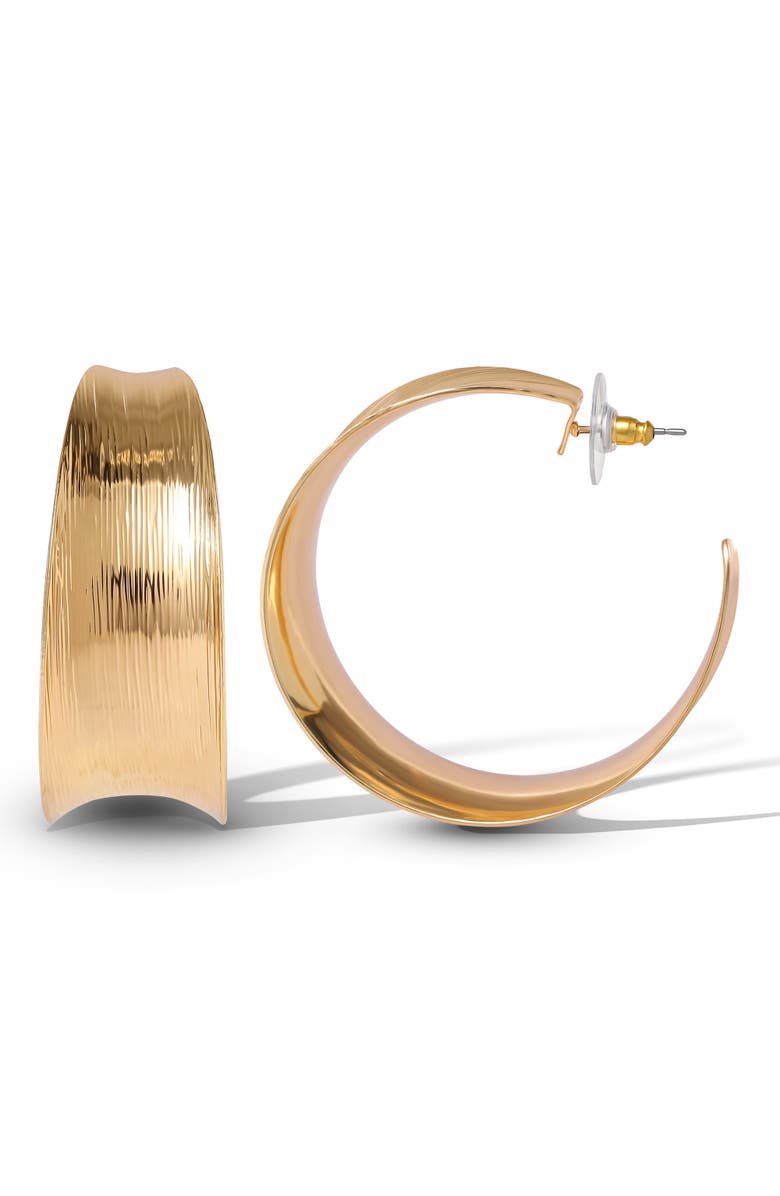 Jessica Simpson Sculptural Statement Earrings, Alternate, color, Gold