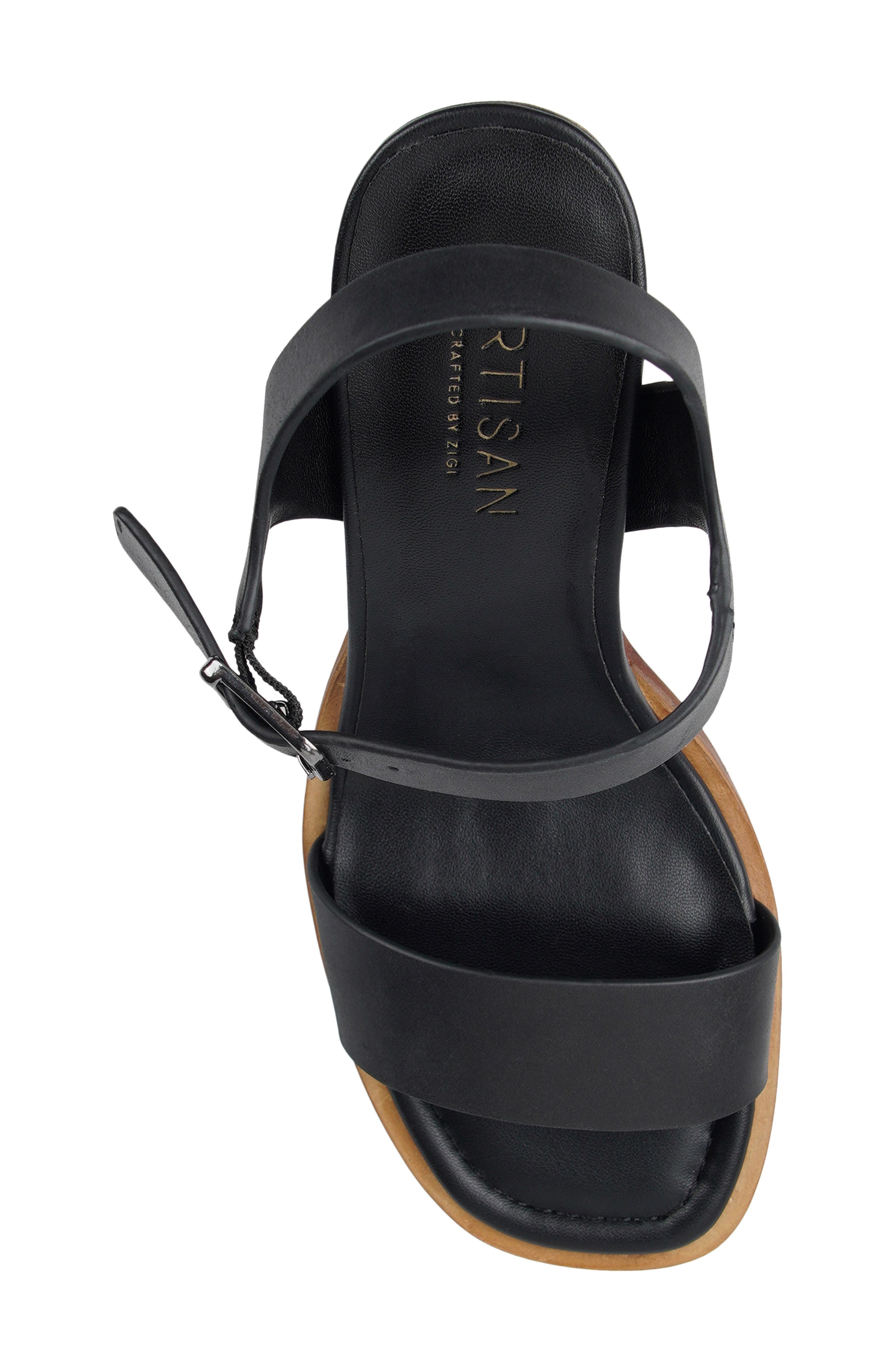 Barnett Ankle Strap Sandal, Alternate, color, BLACK LEATHER