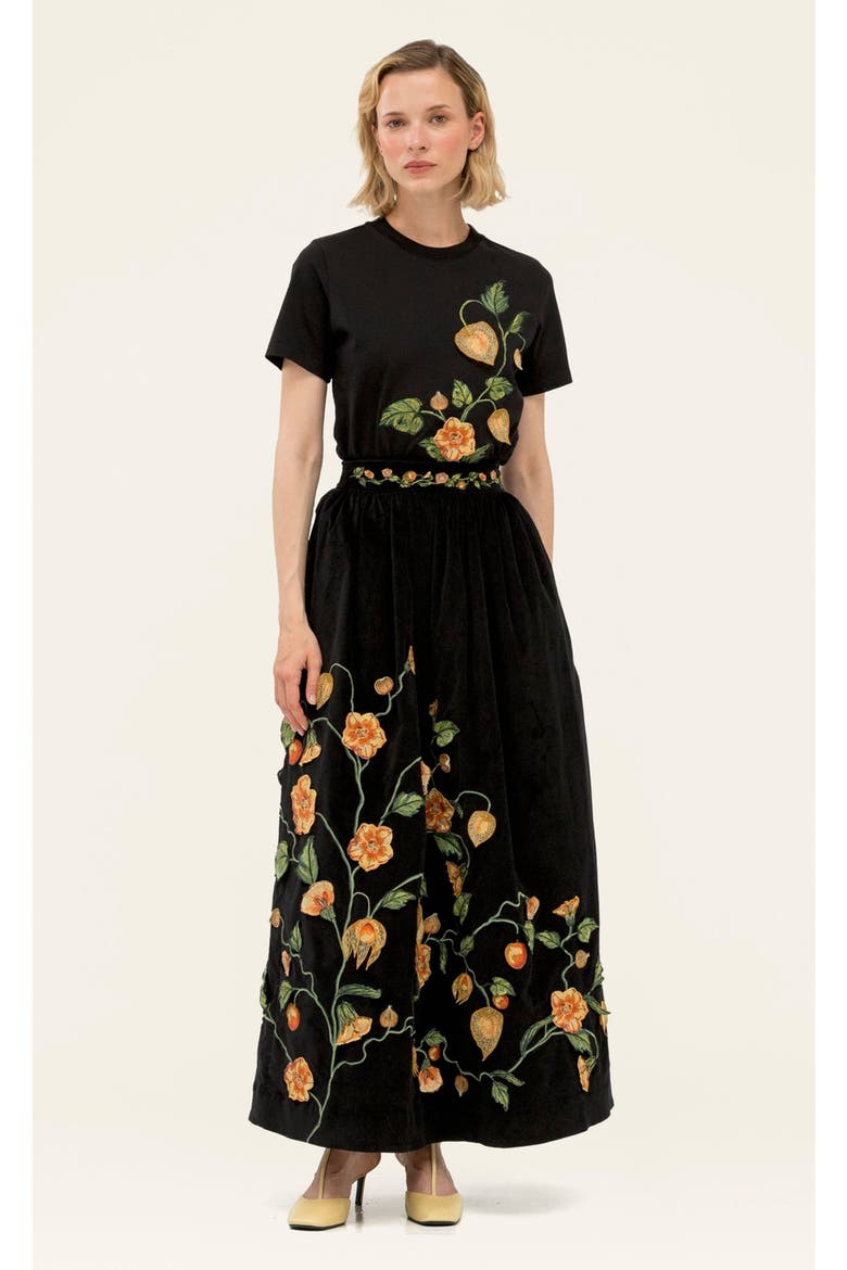 Tangelo Uchuva Maxi Skirt, Alternate, color, Multi