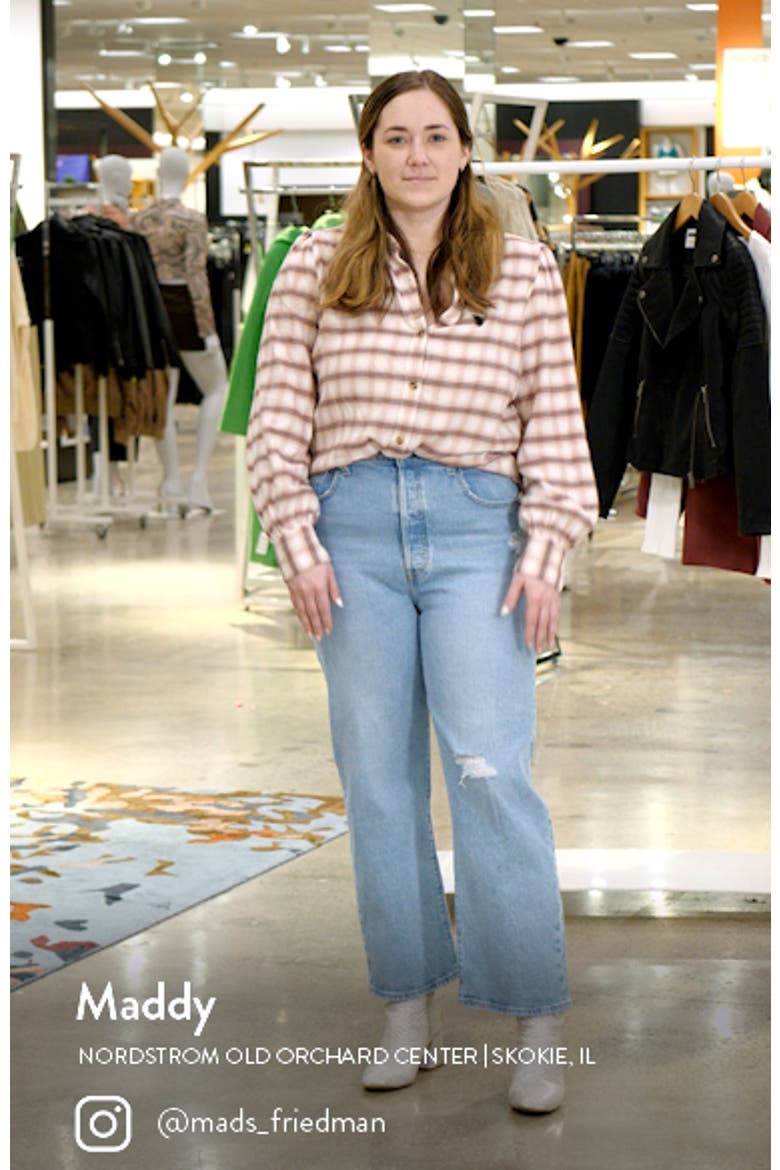 Levi’s® Ribcage Ripped High Waist Ankle Straight Leg Jeans video