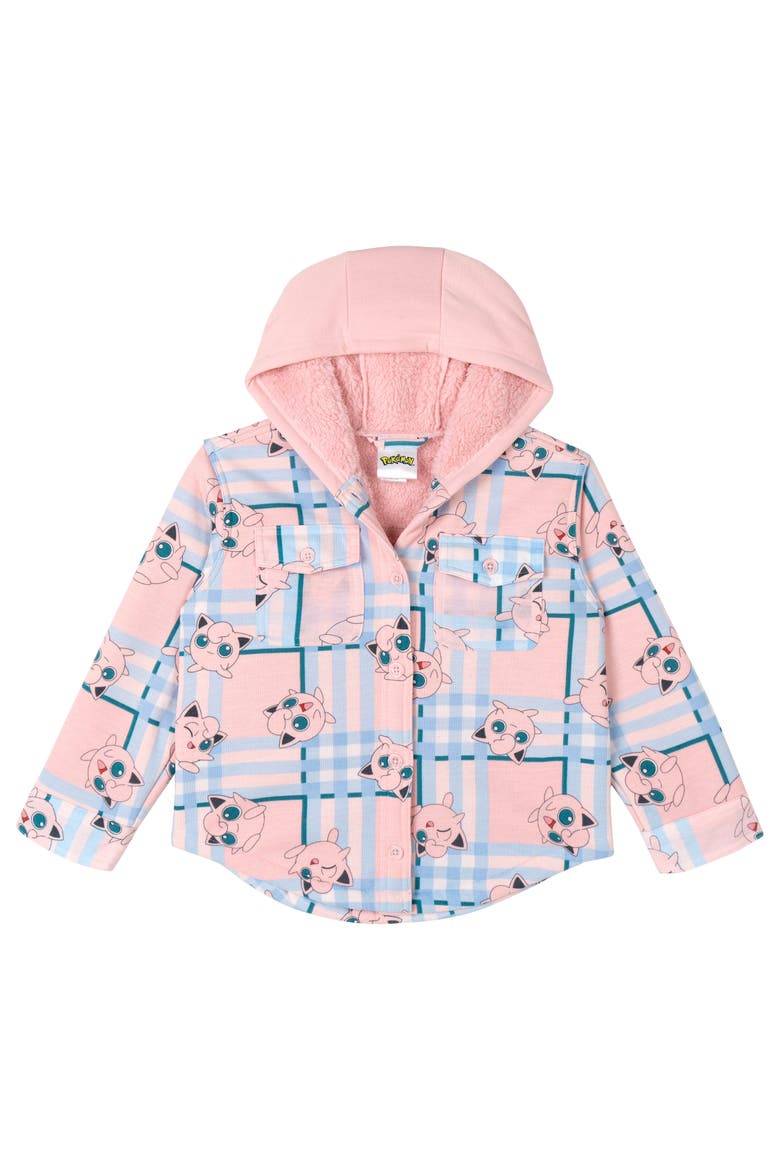 Jigglypuff Hooded Shacket, Main, color, Jigglypuff Pink