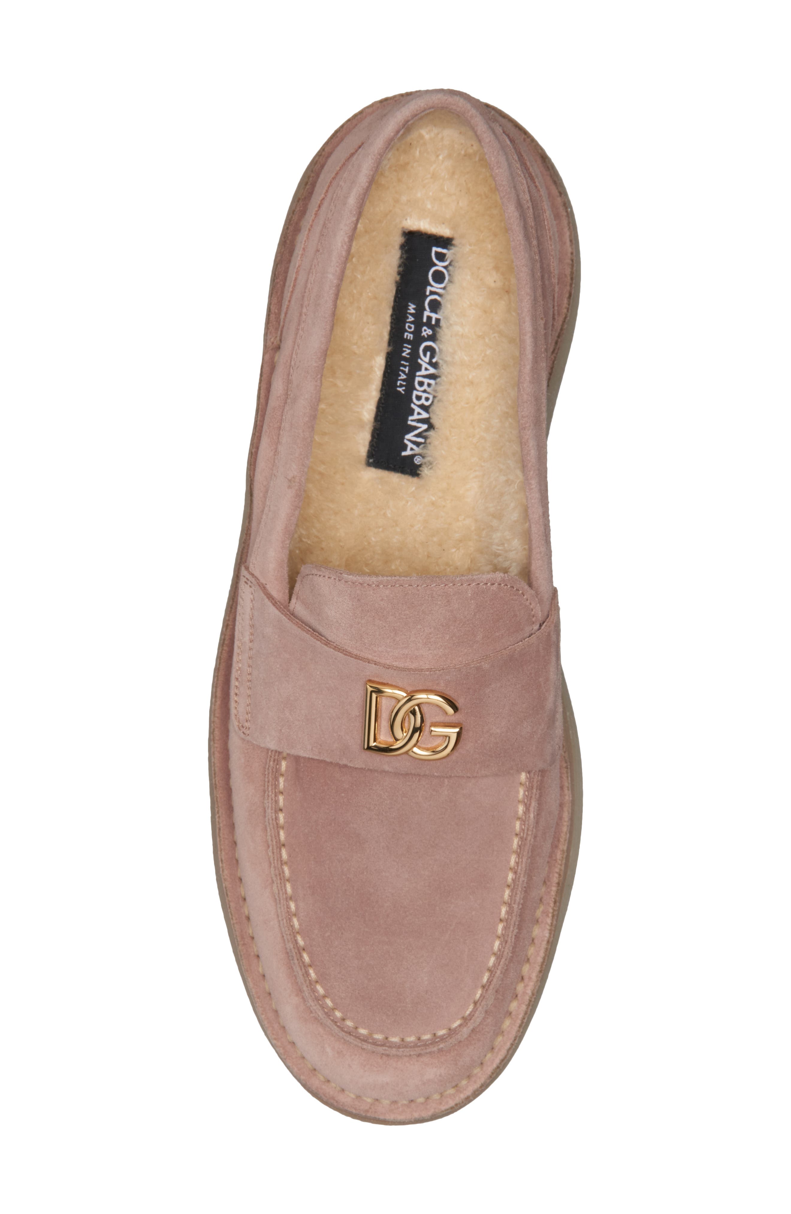 Dolce&Gabbana Logo Suede Loafer, Alternate, color, 