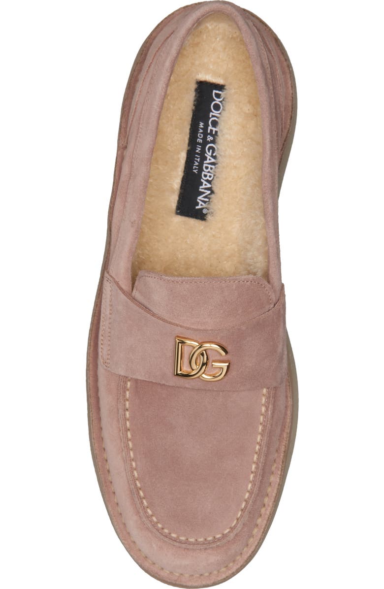 Dolce&Gabbana Logo Suede Loafer, Alternate, color,