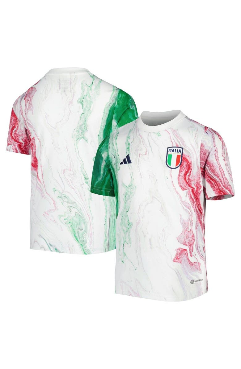 adidas Youth adidas Green Italy National Team 2023/24 Pre-Match Top, Alternate, color,