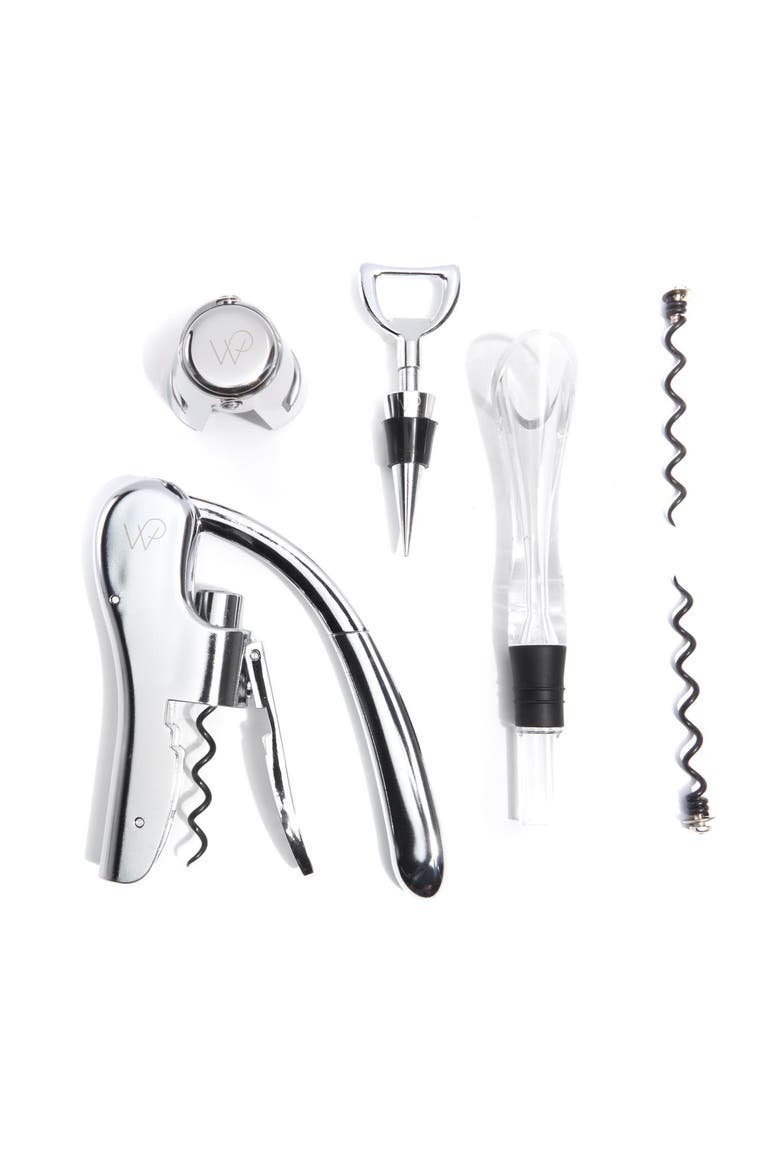 6-piece Wine Tool Set, Alternate, color, Silver