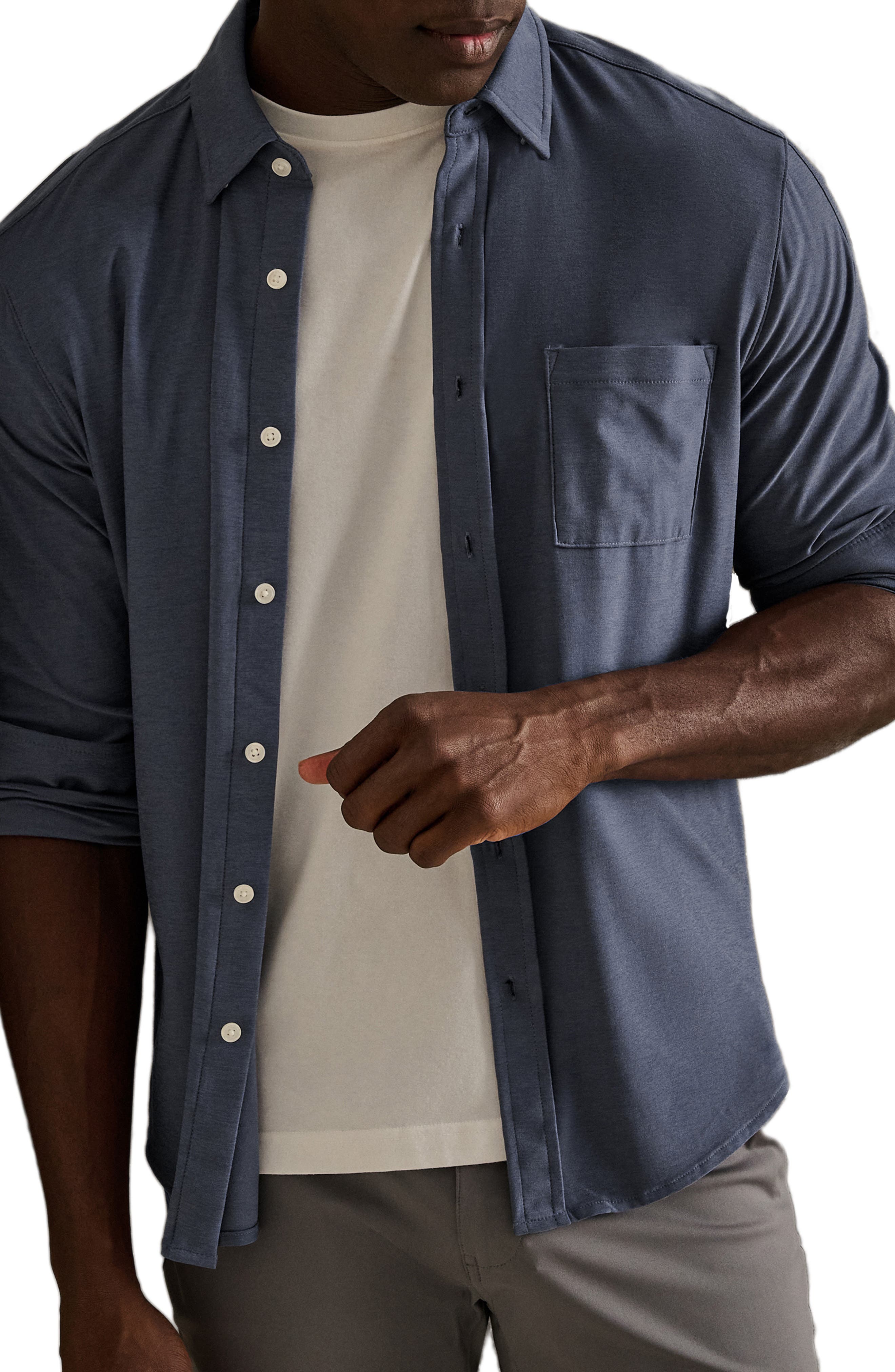 WFH Knit Button-Up Shirt - image 3