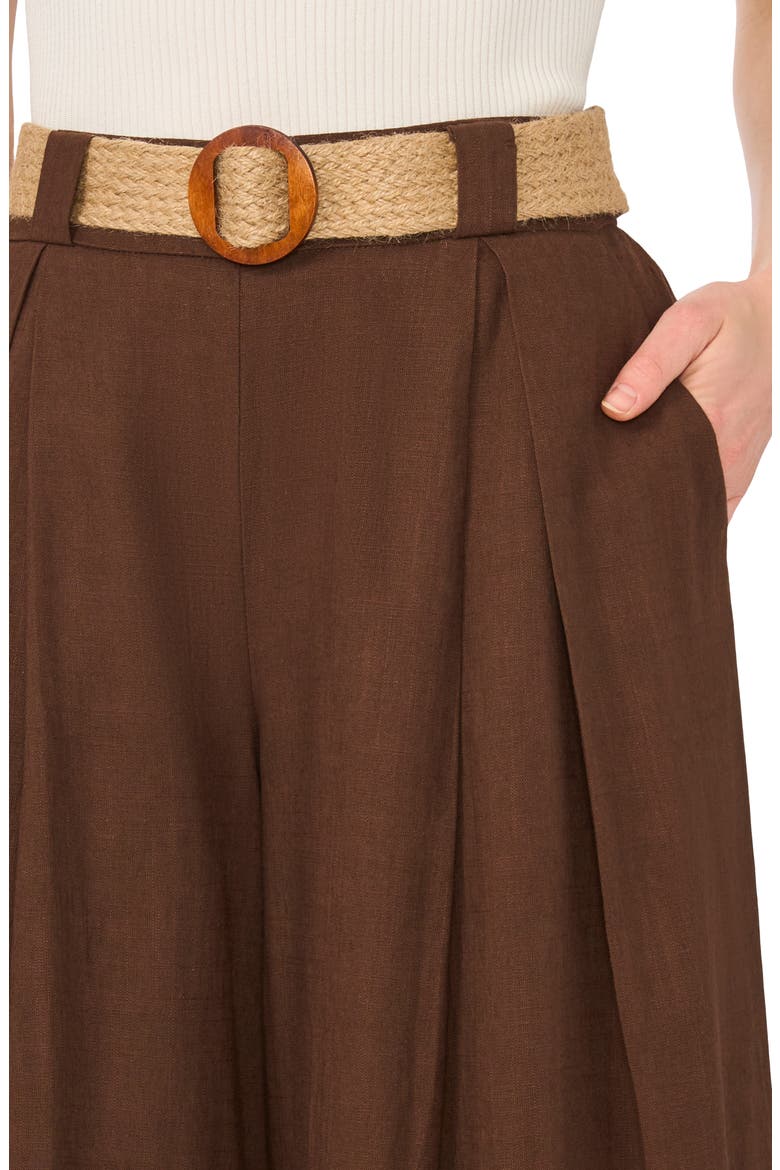 Wide Leg Belted Pants, Alternate, color, CHICORY COFFEE