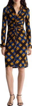 Diane von Furstenberg Sheska Ruched Shirtdress