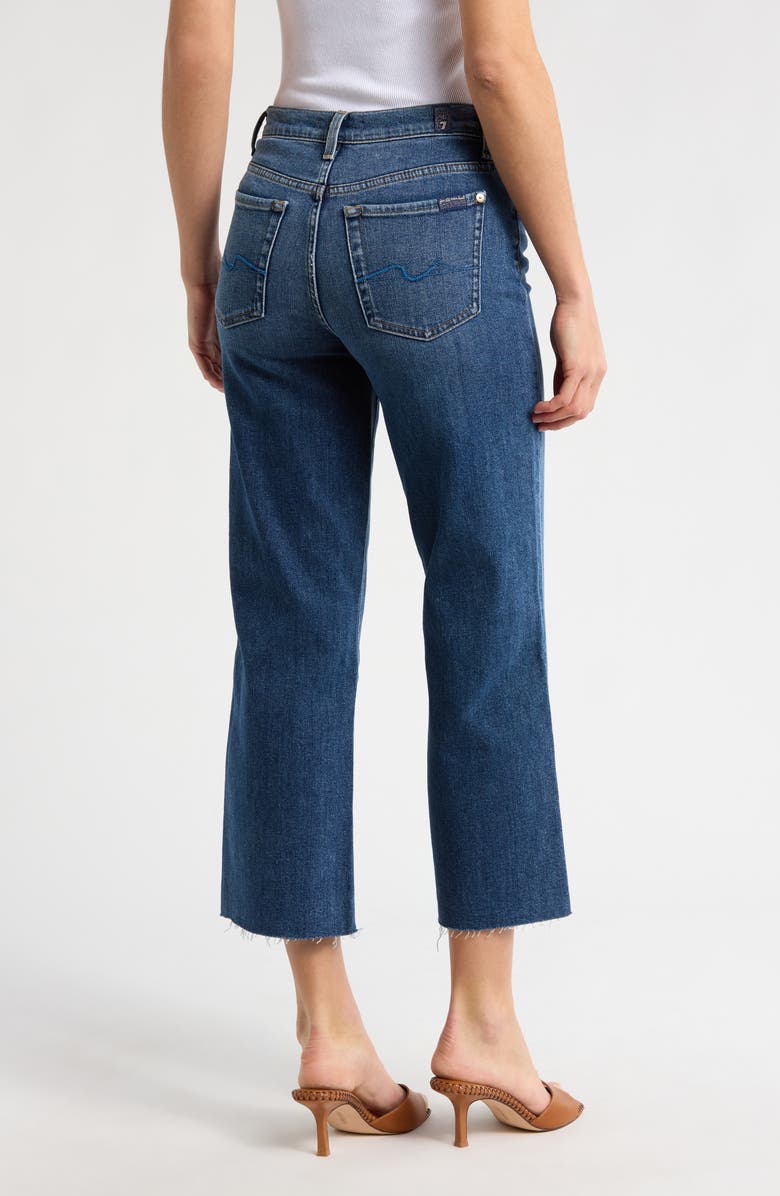 7 For All Mankind Alexa Raw Hem Ankle Crop Jeans, Alternate, color,