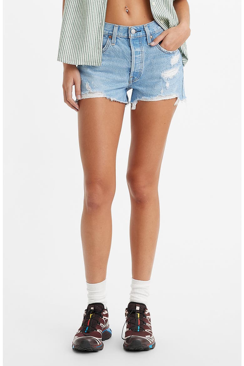 501® Original Cutoff Denim Shorts, Main, color, OXNARD ATHENS JUMP