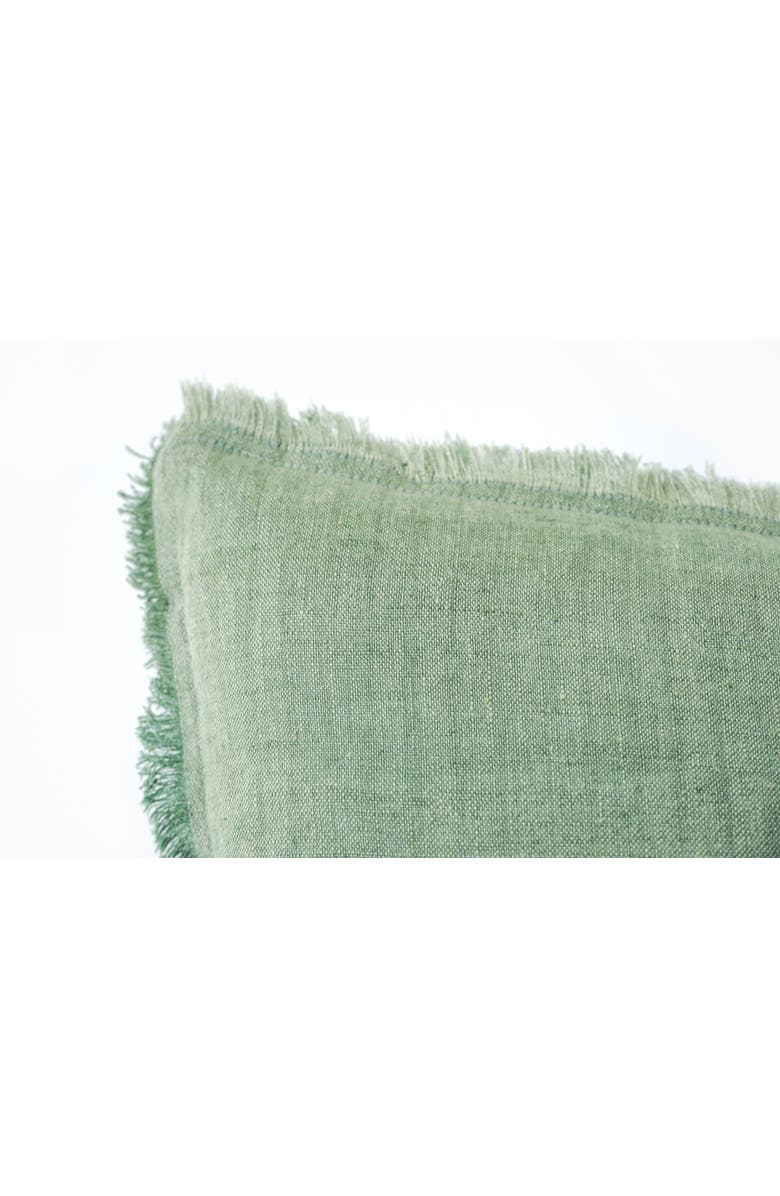 Anaya Fringe Soft Linen Euro Pillow with Down Insert, Alternate, color, 