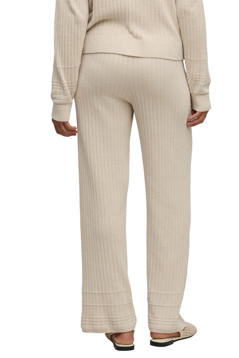 CozyChic® Ultra Lite® Textured Hem Ribbed Pants, Alternate, color, STONE