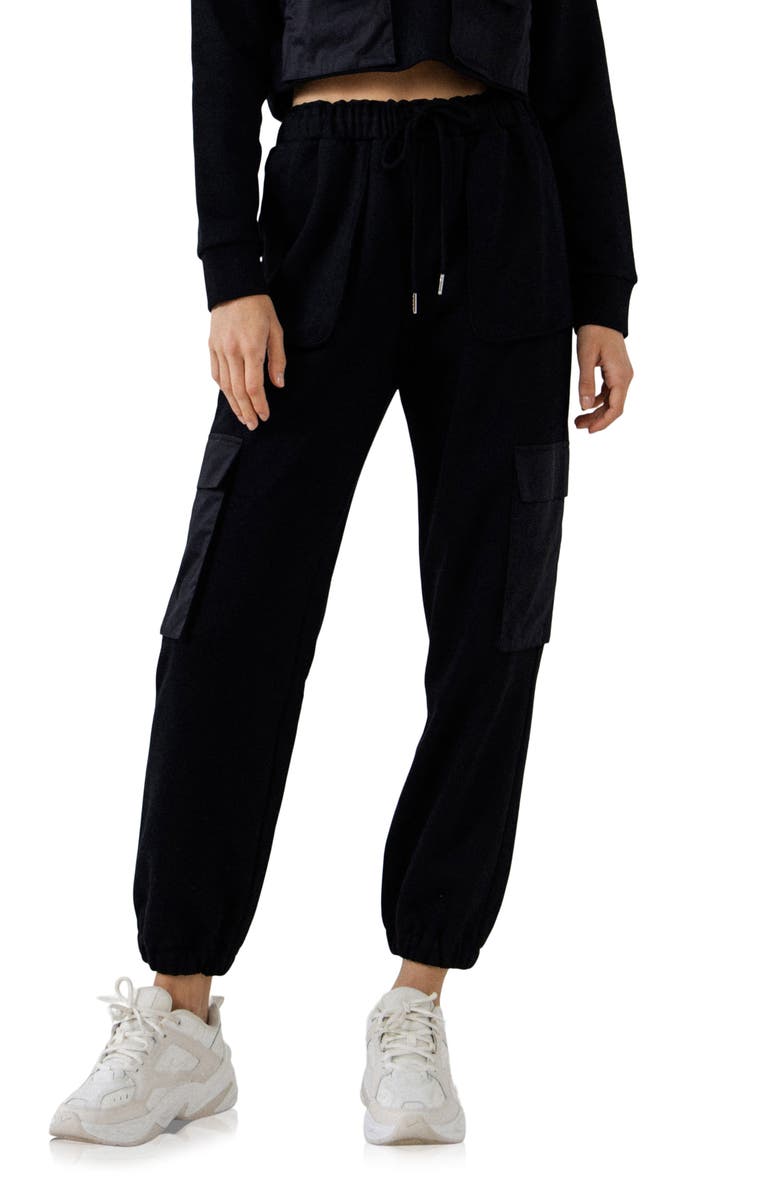 Grey Lab Pocket Loungewear Cotton Joggers, Main, color, 