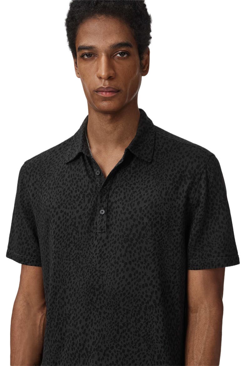 Marcel Distorted Dot Jacquard Polo, Alternate, color, CHARCOAL