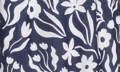 Hatley Chloe Wavy Flowers Mixed Print Dress In Patriot Blue