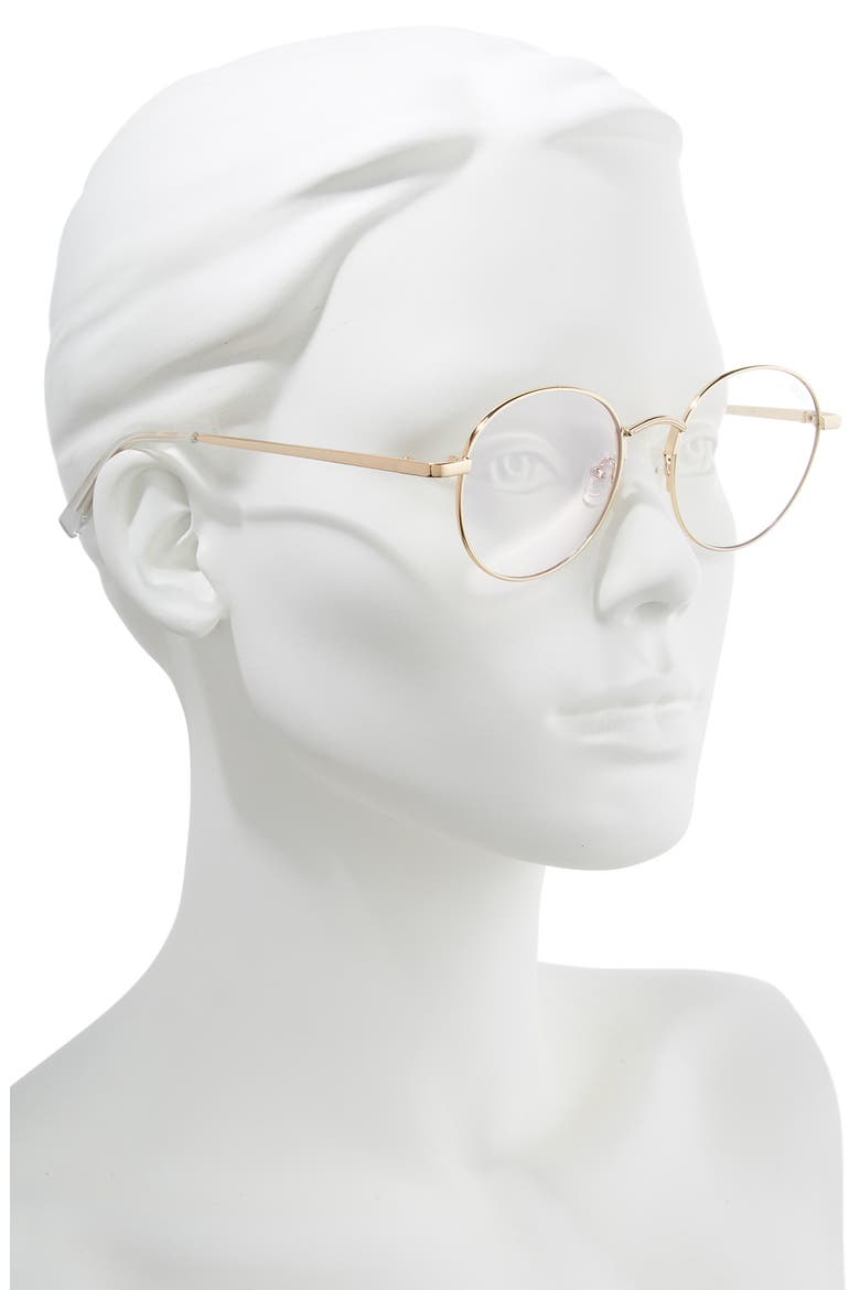 Australia I See You 51mm Round Fashion Glasses, Alternate, color, GOLD/ CLEAR