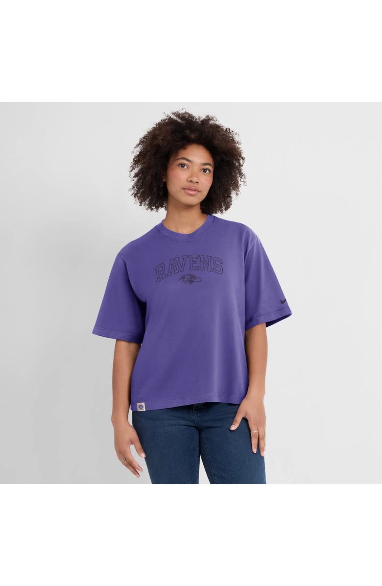 Nike Women's Nike Purple Baltimore Ravens Glory Arch Boxy T-Shirt, Alternate, color, Purple