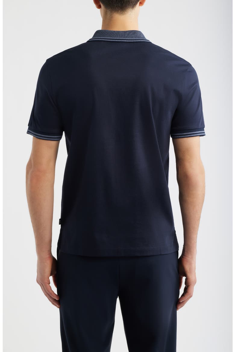 Phillipson Tipped Cotton Polo, Alternate, color, DARK BLUE