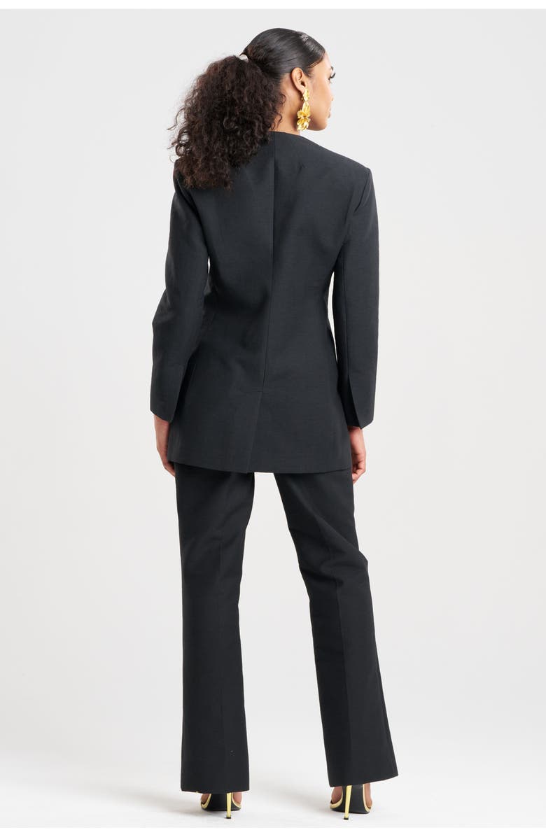 Natori CANVAS Blazer with Embroidery, Alternate, color, Black