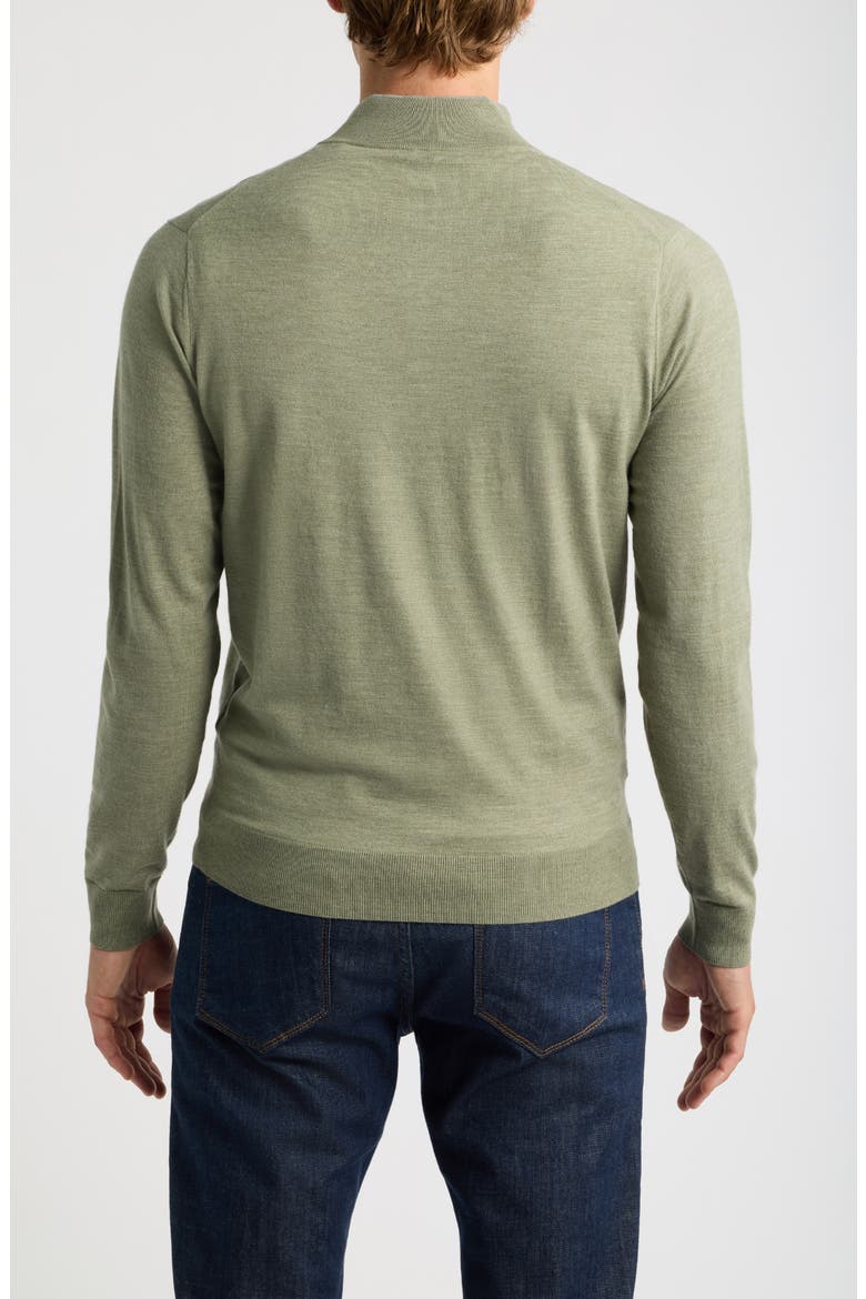 Crown Crafted Excursionist Quarter Zip Sweater, Alternate, color, BAYLEAF